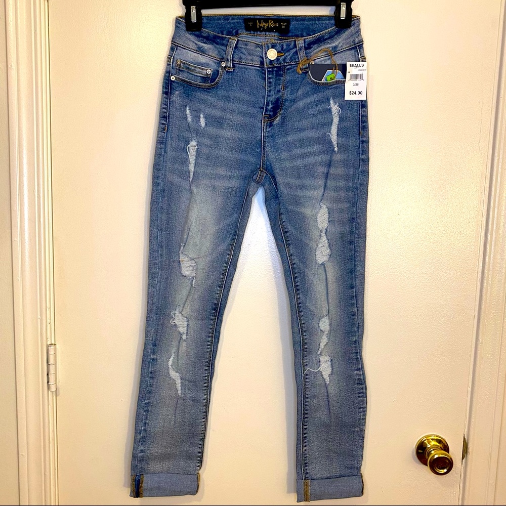 NEW WITH TAGS Indigo Rein Crop Mid Rise Jeans Size 3